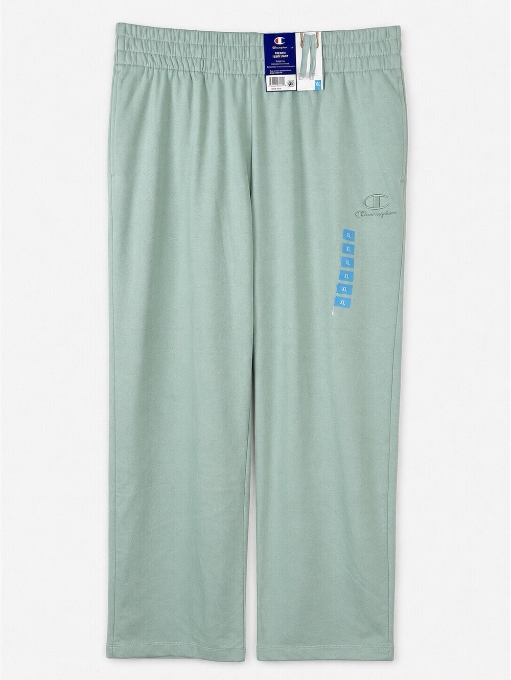 Champion Women's French Terry Pants XL Beach Bungalow Green Straight Leg NWT